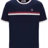 Fila Navy Rosario T-Shirt mit Frottee-Streifen