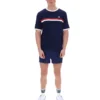 Fila Navy Rosario T-Shirt mit Frottee-Streifen