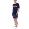 Fila Navy Rosario T-Shirt mit Frottee-Streifen