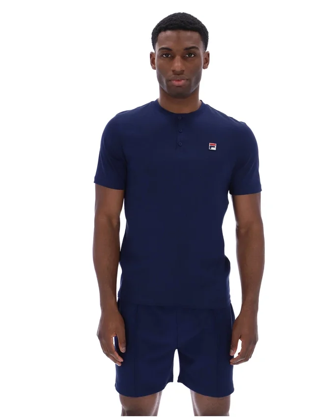 Fila Navy Valentino Essential T-Shirt mit Kragen
