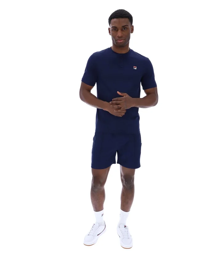 Fila Navy Valentino Essential T-Shirt mit Kragen