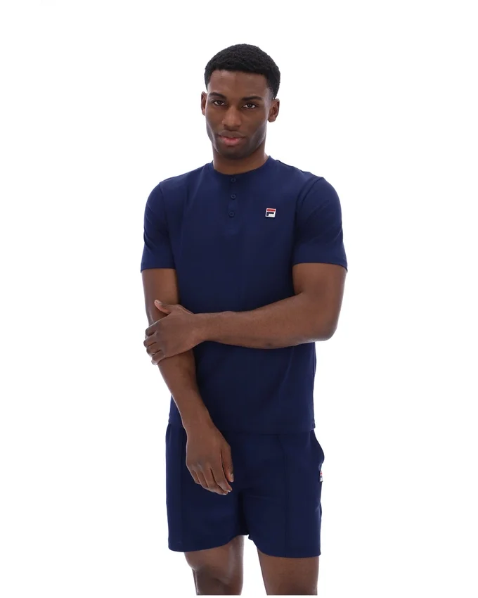Fila Navy Valentino Essential T-Shirt mit Kragen