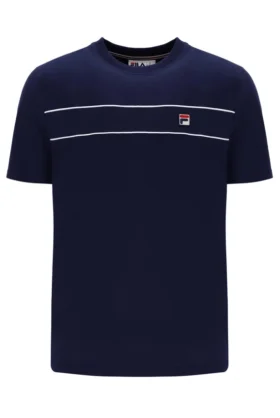 Fila Navy Williams T-Shirt mit Kontrastpaspel