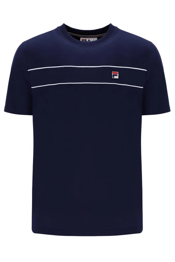 Fila Navy Williams T-Shirt mit Kontrastpaspel
