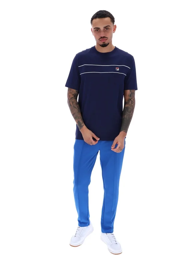 Fila Navy Williams T-Shirt mit Kontrastpaspel