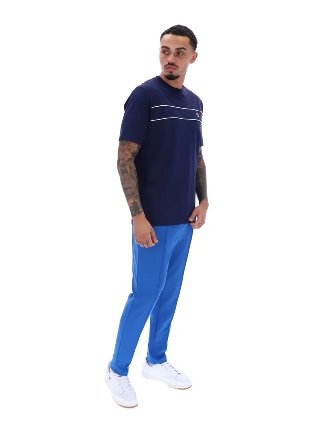 Fila Navy Williams T-Shirt mit Kontrastpaspel