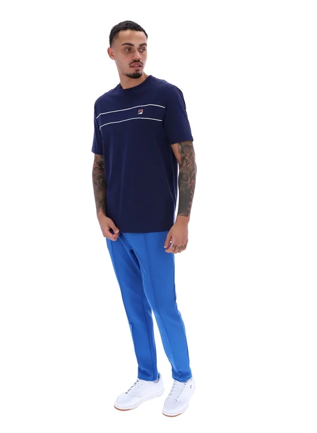 Fila Navy Williams T-Shirt mit Kontrastpaspel