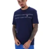 Fila Navy Williams T-Shirt mit Kontrastpaspel