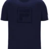 Fila Pepe-T-Shirt in Marineblau mit Flock-Logo