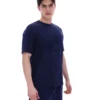 Fila Pepe-T-Shirt in Marineblau mit Flock-Logo