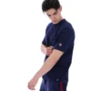 Fila Pepe-T-Shirt in Marineblau mit Flock-Logo