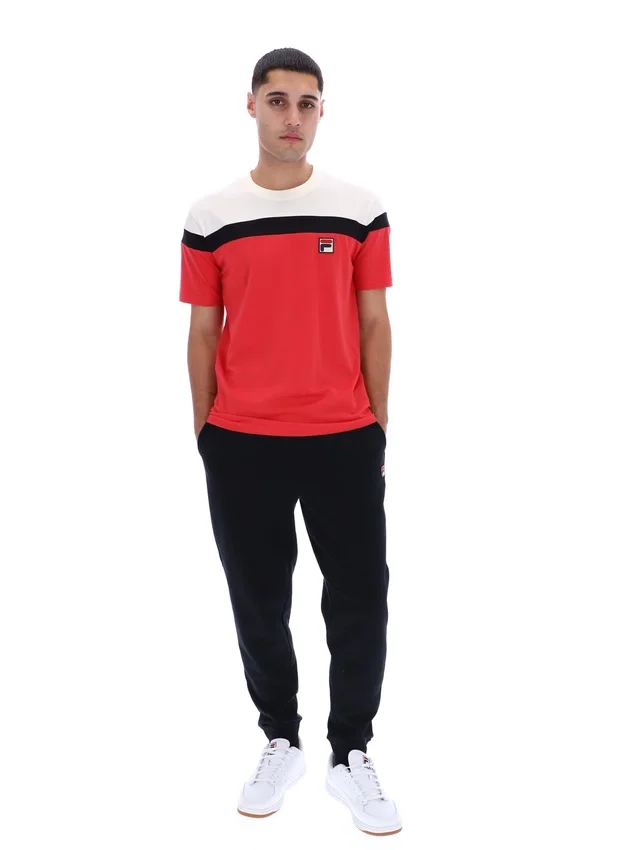 Fila Red Aiden Cut-and-Sew-T-Shirt