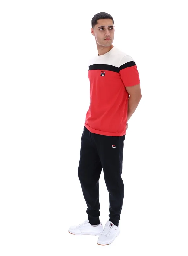 Fila Red Aiden Cut-and-Sew-T-Shirt