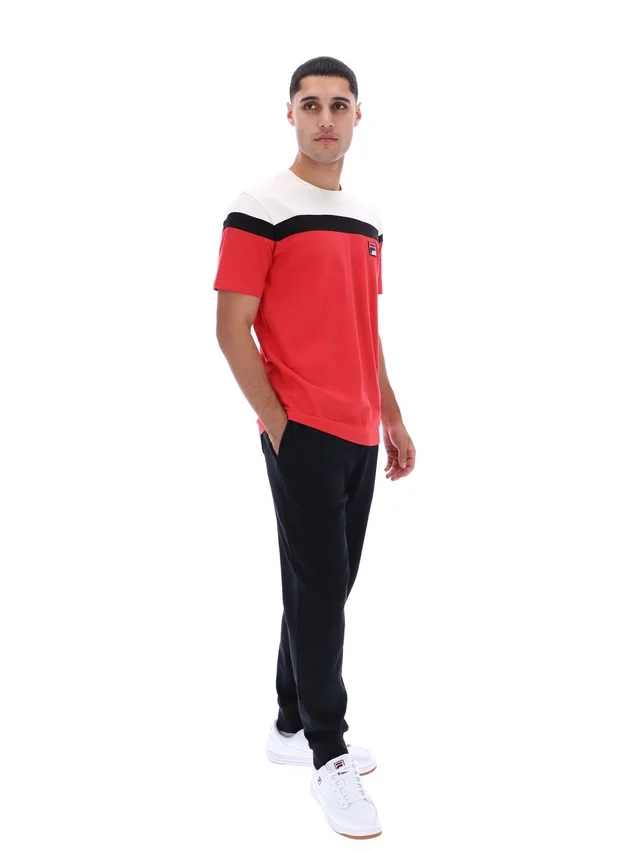Fila Red Aiden Cut-and-Sew-T-Shirt