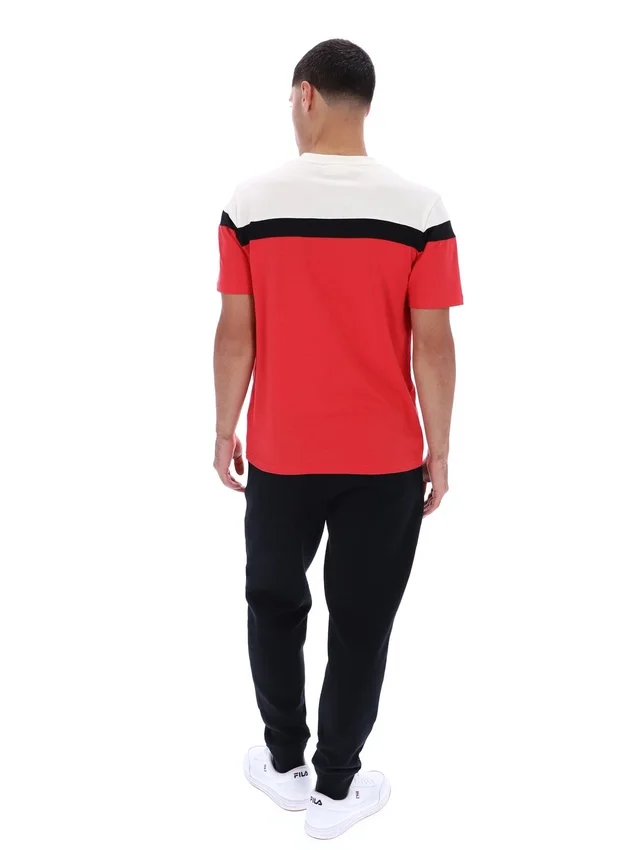 Fila Red Aiden Cut-and-Sew-T-Shirt