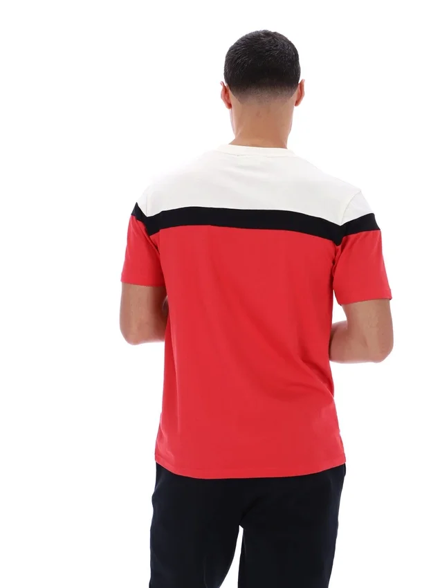 Fila Red Aiden Cut-and-Sew-T-Shirt