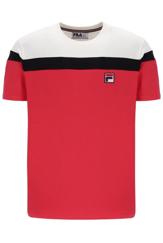 Fila Red Aiden Cut-and-Sew-T-Shirt