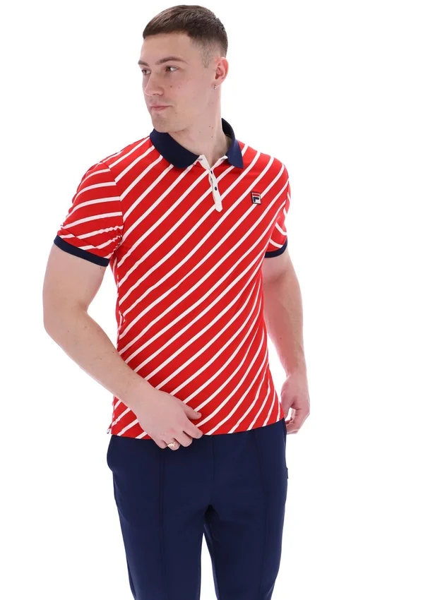 Fila Red Jaye Polo mit diagonalen Streifen