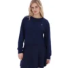 Fila Sestri Sweatshirt mit weitem Rundhalsausschnitt in Marineblau