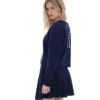 Fila Sestri Sweatshirt mit weitem Rundhalsausschnitt in Marineblau