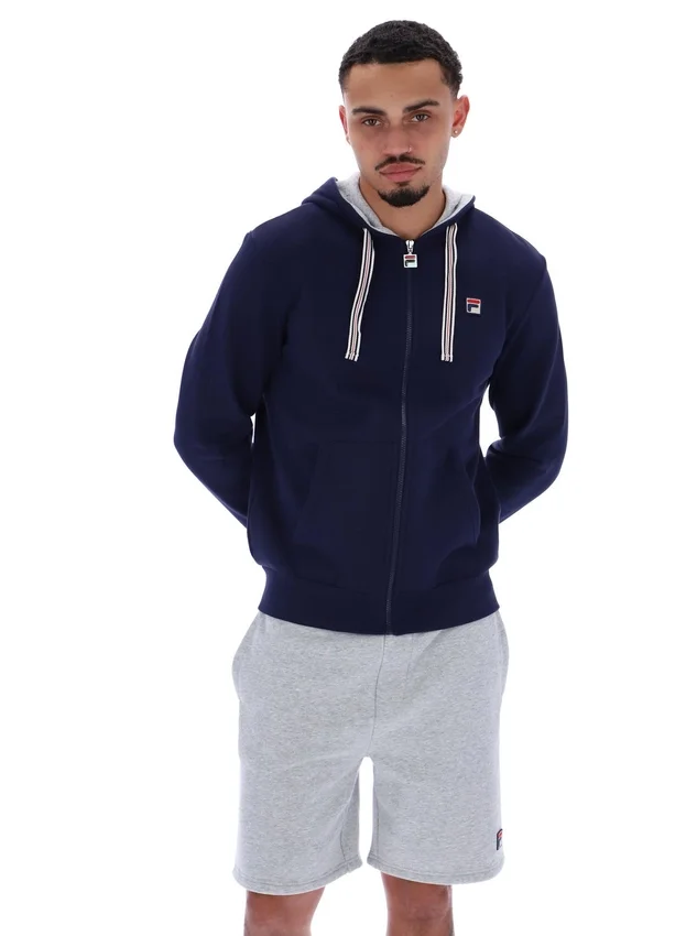 Fila Tenconi Kapuzenpullover mit Reißverschluss in Marineblau