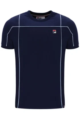 Fila Terri T-Shirt in Marineblau mit Kontrastpaspel