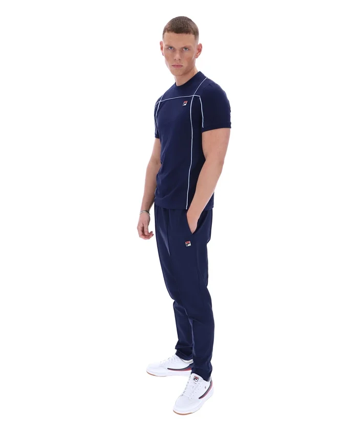 Fila Terri T-Shirt in Marineblau mit Kontrastpaspel