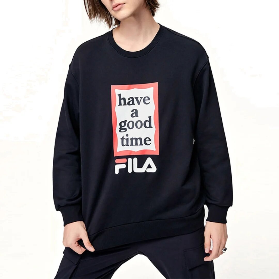 Fila x Have a good time Pullover „Schwarz Weiß Rot“
