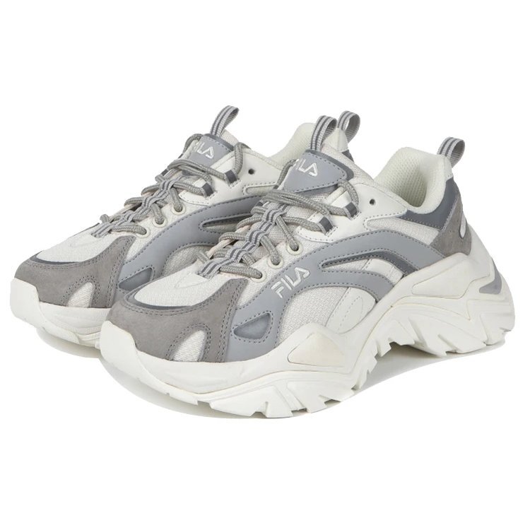 File Low-Top-Laufschuhe Weiß/Grau