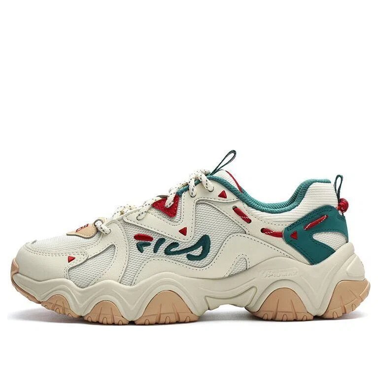 Fluid 4 Sneaker „Creme, Grün, Rot“