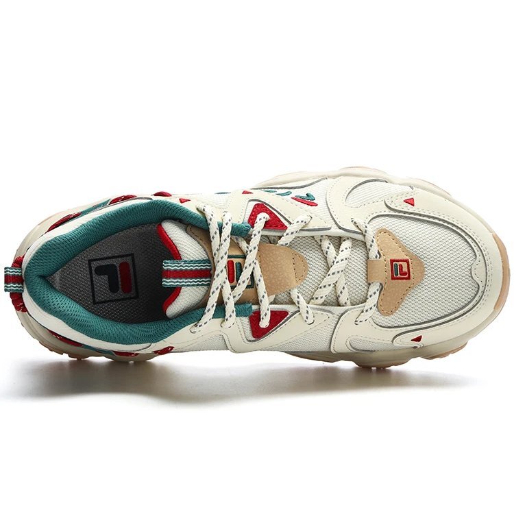 Fluid 4 Sneaker „Creme, Grün, Rot“