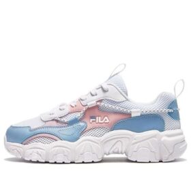 Fluid Low-Top-Sportschuhe „Weiß Blau Rosa“