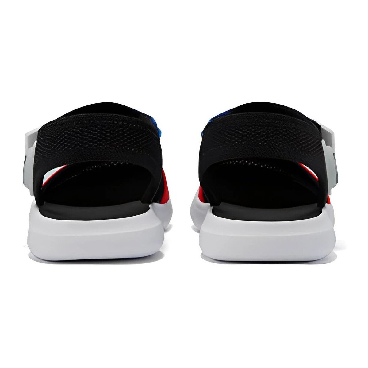 Freizeit-Flats-Sandalen „Schwarz Rot Blau“