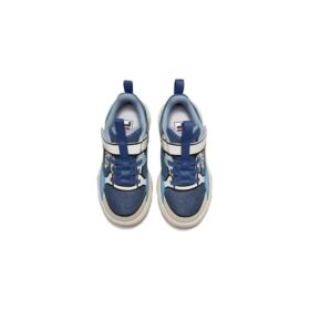 Freizeit-Sneaker „Weiß Blau Beige“