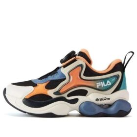 Freizeit-Sneaker „Weiß Orange Blau“