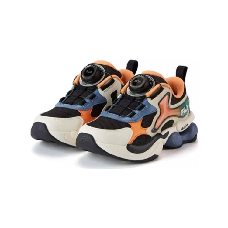 Freizeit-Sneaker „Weiß Orange Blau“