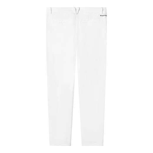 Freizeithose mit Logo, gerader Schnitt, Herren, Weiß