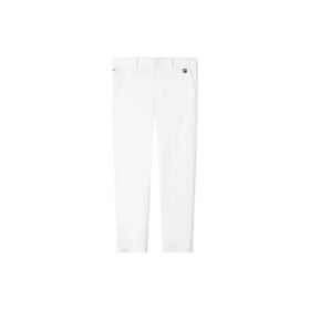 Freizeithose mit Logo, gerader Schnitt, Herren, Weiß
