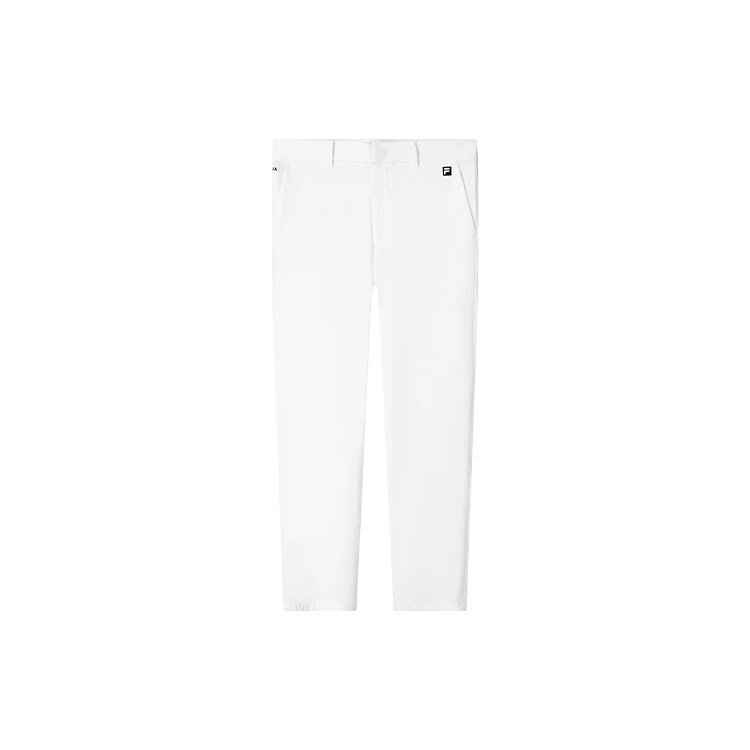 Freizeithose mit Logo, gerader Schnitt, Herren, Weiß