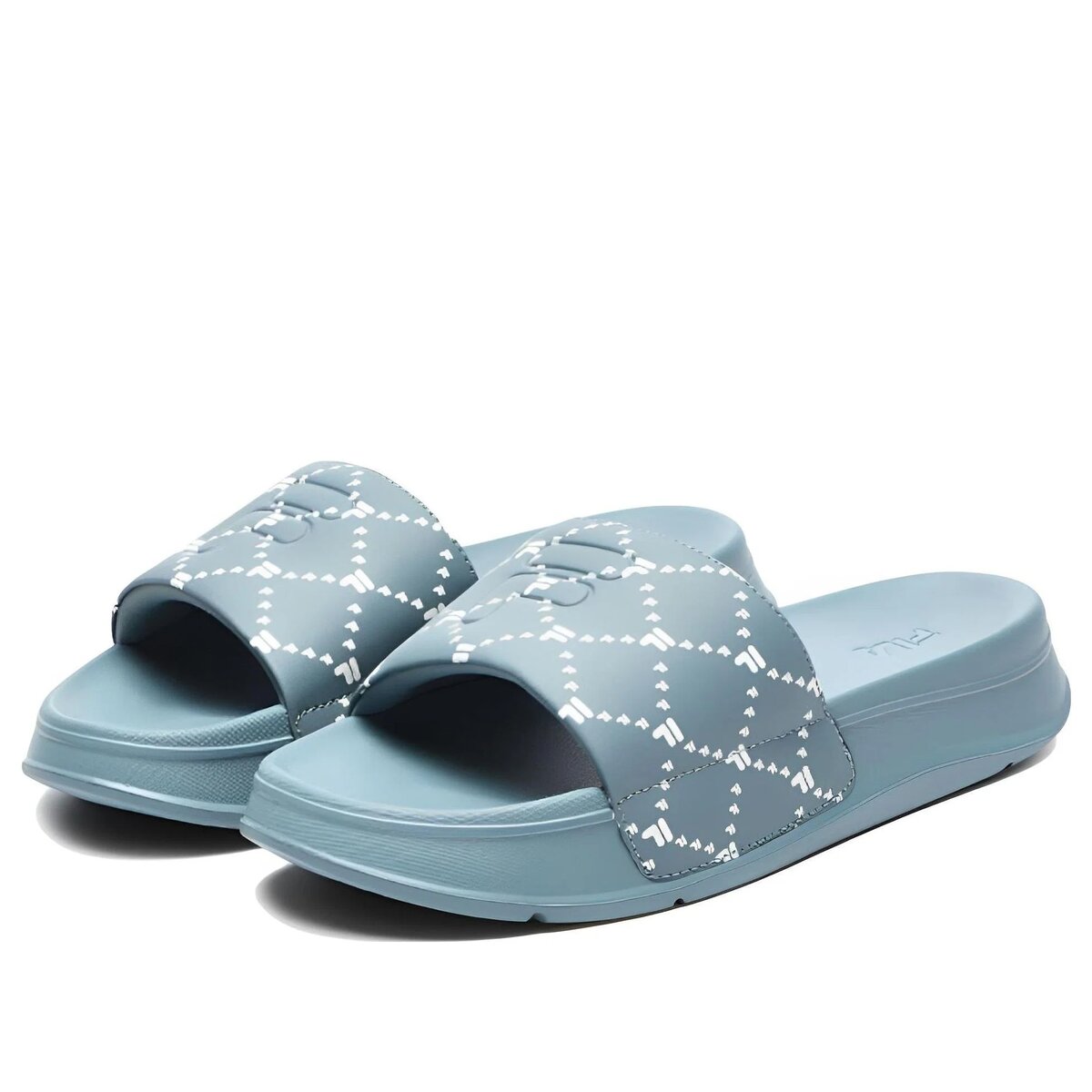 Fusion Como Pantoletten „Teal White“