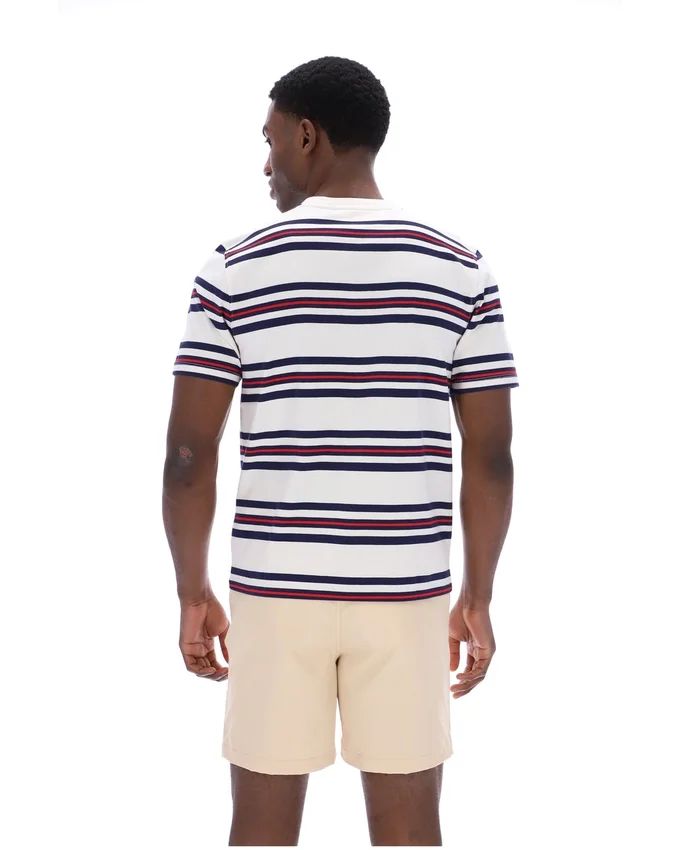 Gardenia Cesare T-Shirt mit gestreiften Garnfärbungen