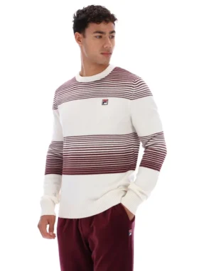 Gardenia Connor Gestreifter Strickpullover mit Rundhalsausschnitt