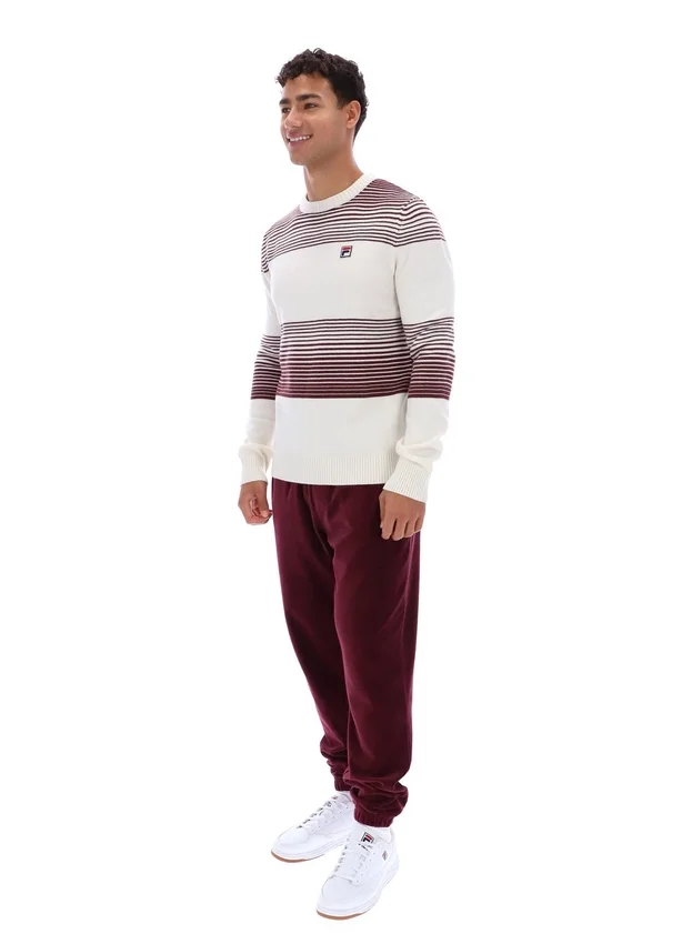 Gardenia Connor Gestreifter Strickpullover mit Rundhalsausschnitt