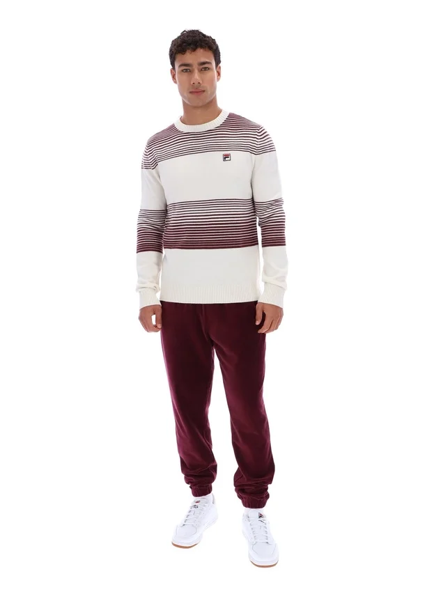 Gardenia Connor Gestreifter Strickpullover mit Rundhalsausschnitt