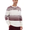 Gardenia Connor Gestreifter Strickpullover mit Rundhalsausschnitt