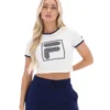 Gardenia Jeno Crop-Top mit Flügelärmeln mit Kappen