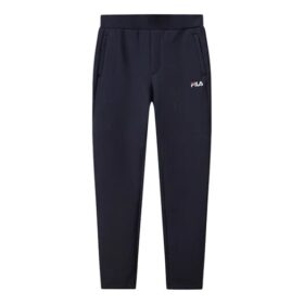 Gerade geschnittene Freizeithose – Warmhaltende Sport-Strickhose, lang, blau