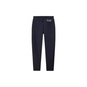 Gerade geschnittene Freizeithose – Warmhaltende Sport-Strickhose, lang, blau