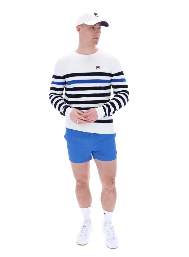 Gestreiftes Rakulan-Häkel-Sweatshirt