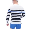 Gestreiftes Rakulan-Häkel-Sweatshirt